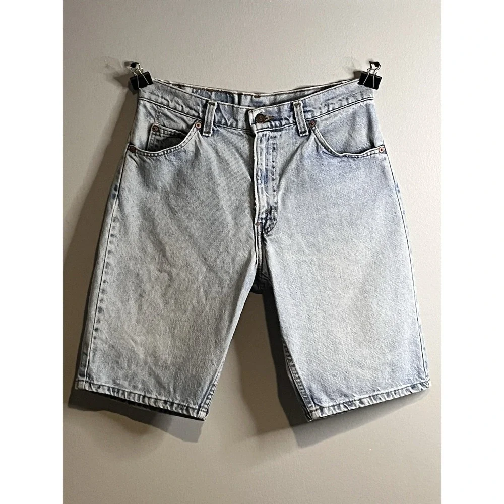 Vintage Levis 550 Relaxed Fit Orange Tab Jean Shorts 1993 Made in USA Size 30